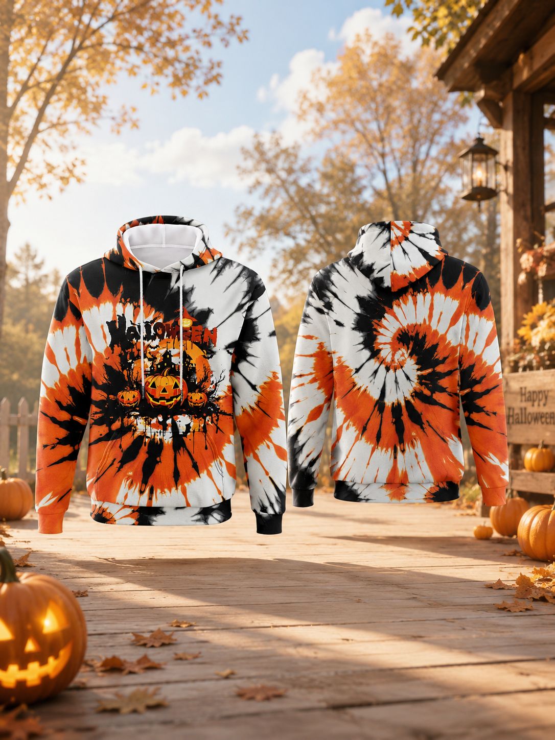 Halloween Tie Dye Hoodie
