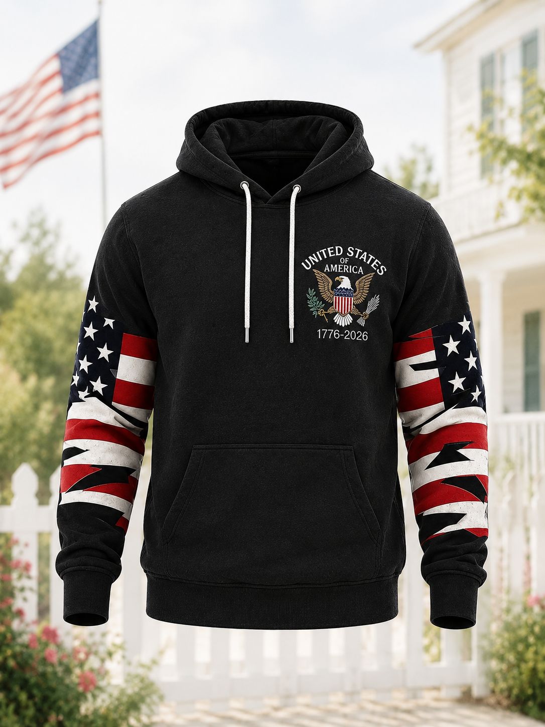 United States Patriotic Eagle Graphic Hoodie