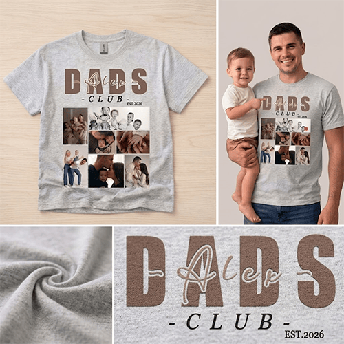 Personalized Photo T-Shirt For Fathers
