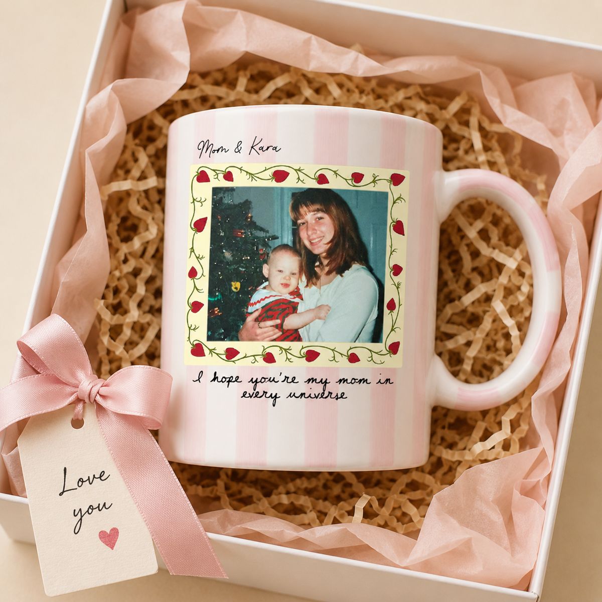 Every Sip Reminds Me of You – Personalized Mom Photo Mug, Custom Picture Coffee Mug for Mom, Mother's Birthday Gift, Personalized Ceramic Mug, Multi-Color Coffee Cup, Gift from Daughter or Son
