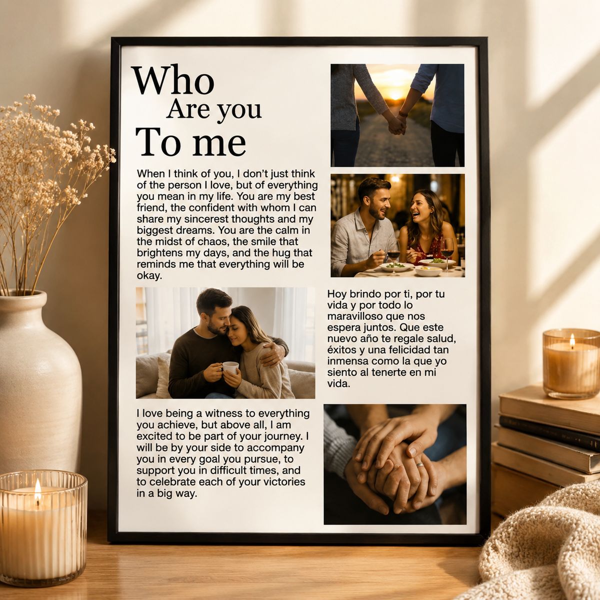Personalized "Who Are You To Me" Custom Art Poster