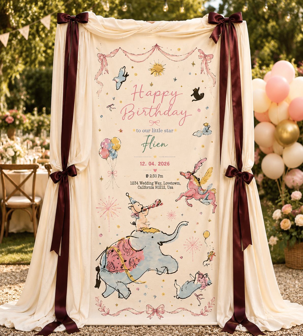 Personalized Birthday "Little Star" Banner