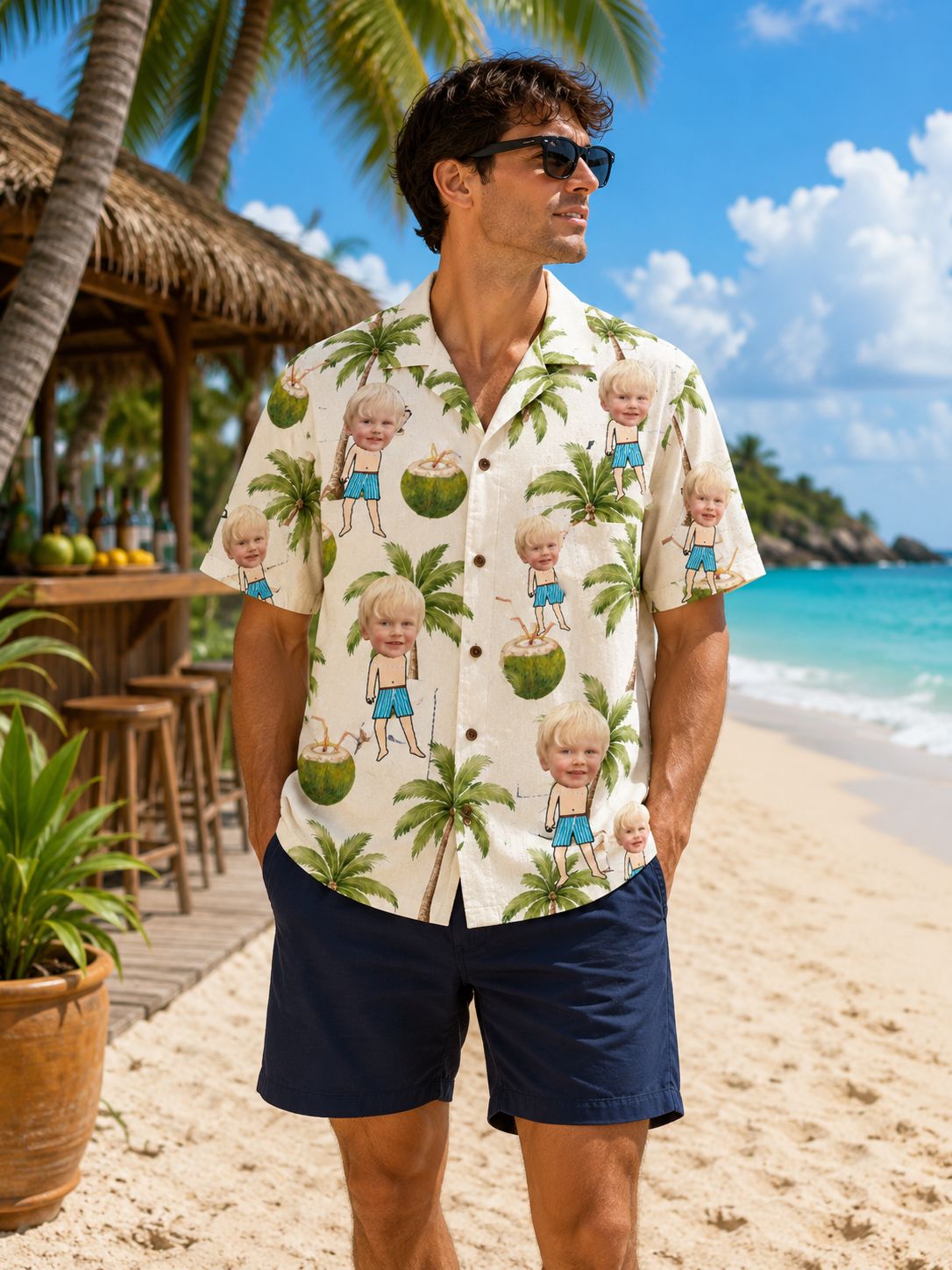 Personalized "Coconut Vacation" Aloha Shirt