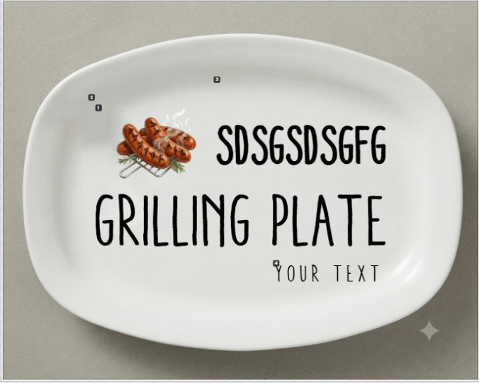 Dad Serves Love Daily - Personalized Grilling Platter - Father's Day Gifts for Husband, Dad, Daddy, Papa, Grandpa