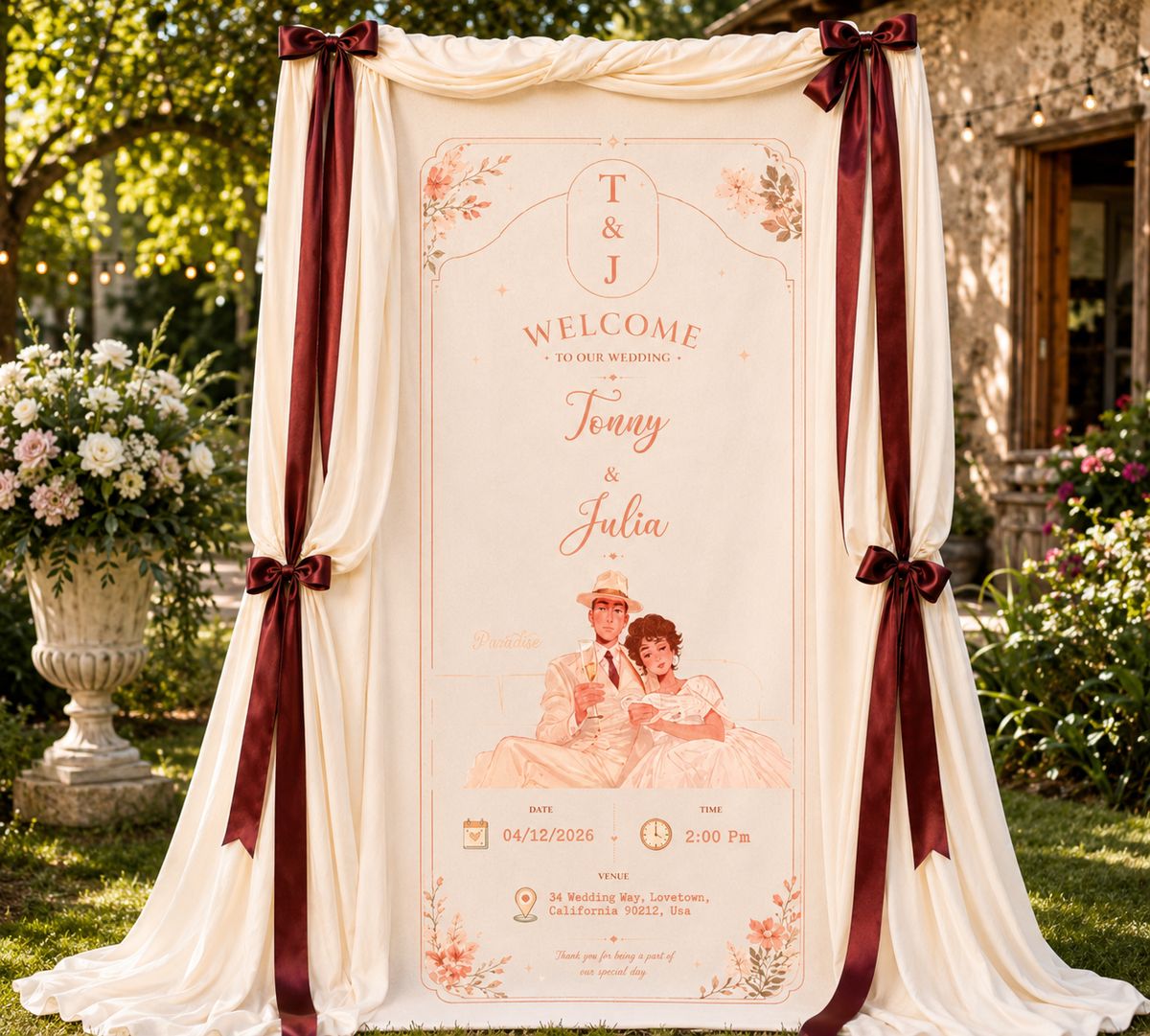 Romantic "Soft Moments" Wedding Sign