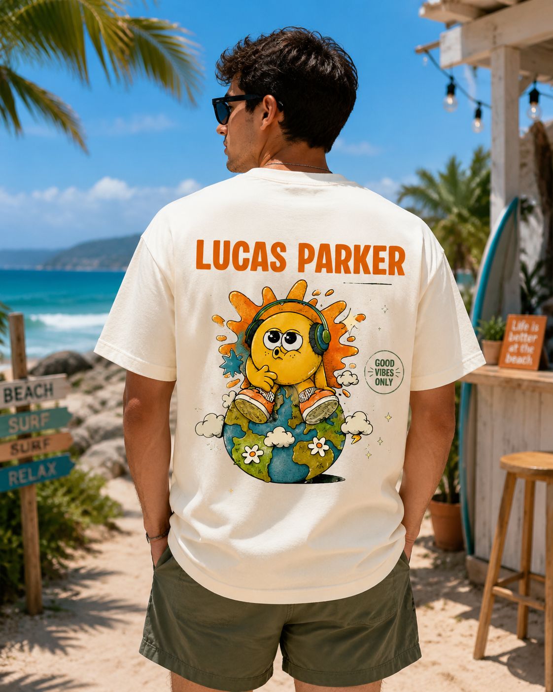 "Global Good Vibes" Personalized Tee