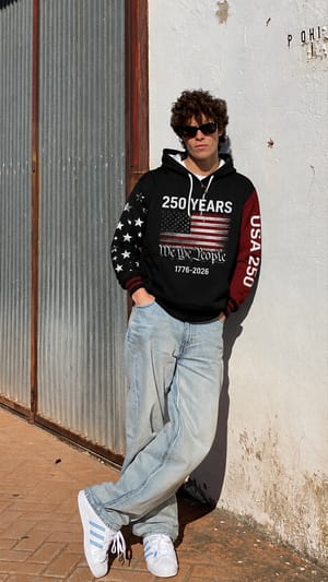 250 Years We The People Patriotic Graphic Hoodie