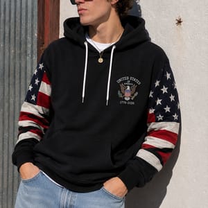 United States Patriotic Eagle Graphic Hoodie