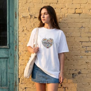 Mother Heart Doodle Art T-Shirt – Colorful Floral Best Mom Graphic Tee