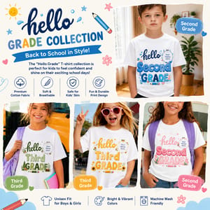 Personalized Hello Grade Kids T-Shirt – Custom Back to School Shirt for Boys & Girls