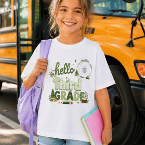 Personalized Hello Grade Kids T-Shirt – Custom Back to School Shirt for Boys & Girls