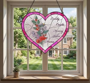Personalized Family Birth Flower Suncatcher Gift