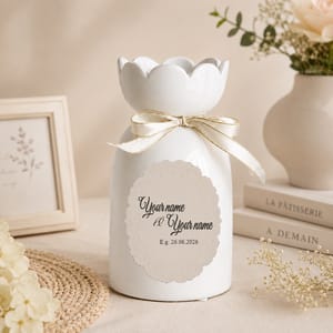 Personalized Wedding Vase Custom Names Date Ceramic Flower Vase Gift