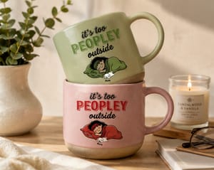 Custom Pottery Mug Its Too Peopley Outside Personalized Pet Lover Gift