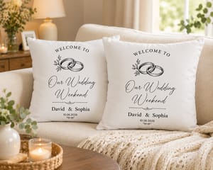 Wedding Memory Pillow Cover – Personalized Bride & Groom Keepsake Gift