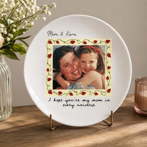A Love That Lasts Forever - Personalized Mom Photo Jewelry Dish, Custom Picture Trinket Plate, Mother's Birthday Gift, Jewelry Holder, Keepsake Decorative Plate, Multi-Shape Gift