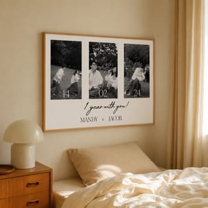 Every Moment, Every Memory – Personalized Couple Photo Poster, Custom Anniversary Print, Relationship Timeline Wall Art, Wedding Memory Poster, Personalized Photo Gift for Couples