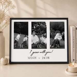 Every Moment, Every Memory – Personalized Couple Photo Poster, Custom Anniversary Print, Relationship Timeline Wall Art, Wedding Memory Poster, Personalized Photo Gift for Couples