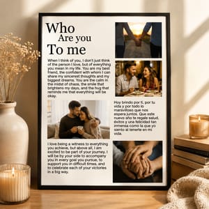 Personalized "Who Are You To Me" Custom Art Poster
