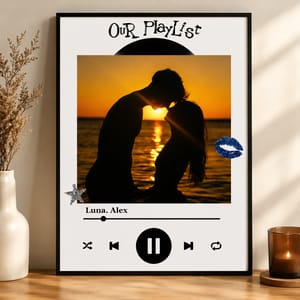 Personalized Our Playlist Music Photo Art Poster