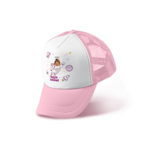 Personalized Kids Astronaut Trucker Hat with Photo & Name | Custom Back to School Mesh Cap