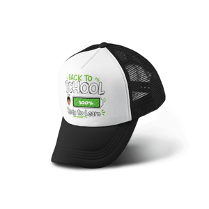 Personalized Back to School Trucker Hat – Custom Photo & Name Kids Mesh Cap | Ready to Learn Design