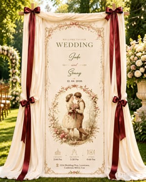 Personalized Wedding "Classic Painting" Banner