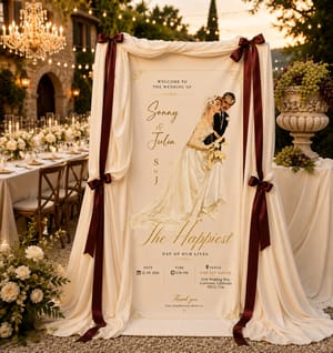 Personalized Wedding "Classic Elegance" Banner