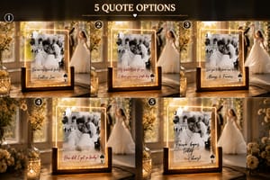 Personalized Wedding Love Marriage Playing Card Lamp, Custom Acrylic Night Light for Wedding Couple, Long Love Distance Photo Box Gift