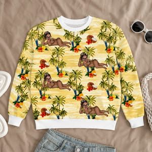Personalized Vacation Sweatshirt, Custom Photo Graphic Tee, Funny Tropical Holiday Gift