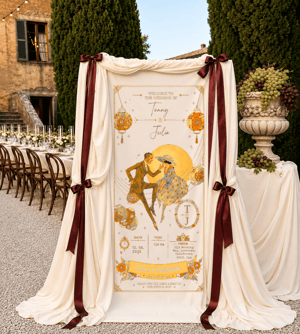 Personalized Wedding "Oriental Deco" Banner