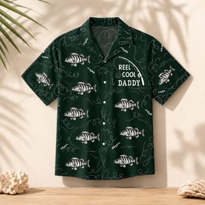 Personalized Fishing Hawaiian Shirt, Upload Your Photo And Custom Name.