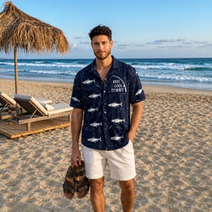 Personalized Fishing Hawaiian Shirt, Upload Your Photo And Custom Name.