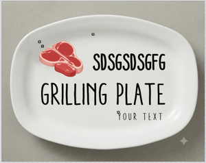Dad Serves Love Daily - Personalized Grilling Platter - Father's Day Gifts for Husband, Dad, Daddy, Papa, Grandpa