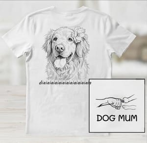 Custom Photo Pencil Sketch Dog Mom Dog Dad Hand Punch - Personalized T Shirt