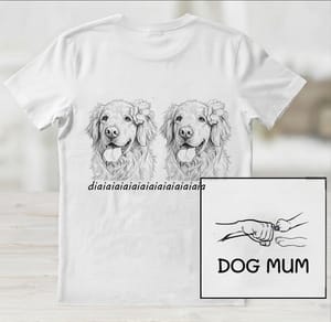 Custom Photo Pencil Sketch Dog Mom Dog Dad Hand Punch - Personalized T Shirt