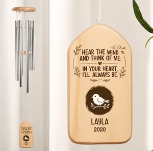 Hear The Wind And Think Of Me Dog Cat Memorial Wind Chimes Personalized Gifts