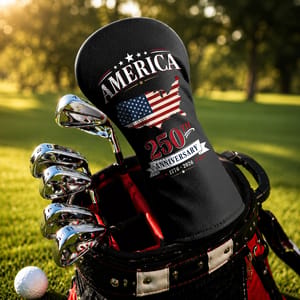 Custom Name America 250th Anniversary 1776–2026 Golf Head Cover