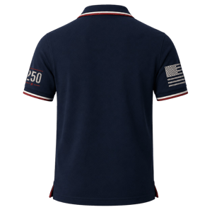 250 Years USA Anniversary Polo Shirt, Patriotic 1776 Betsy Ross Flag Golf Polo, 4th Of July AOP Polo Shirt