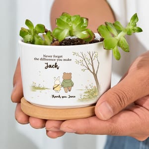 Never Forget The Difference You Make Thank You Teacher - Personalized Plant Pot