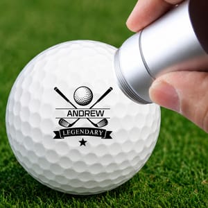 Personalized Golf Ball Stamp Box, Personalized Golf Stamps, Gift for Golfer, Golf Ball Marker