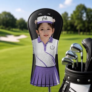 Custom Cute Kid Photo Golf Head Cover, Golf Club Cover - Gift For Golf Lovers