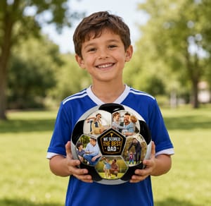 Custom Photo I Scored The Best Dad - Personalized Soccer Ball