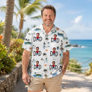 Personalized DAD Hawaiian Shirt - Custom Face Father