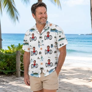 Personalized DAD Hawaiian Shirt - Custom Face Father