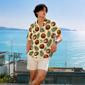 Personalized Coconut Tropical Shirt - Custom Kids Face Hawaiian Shirt
