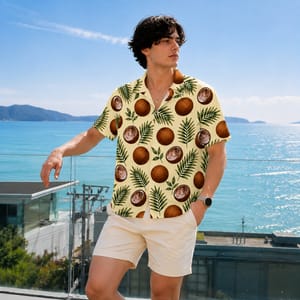 Personalized Coconut Tropical Shirt - Custom Kids Face Hawaiian Shirt