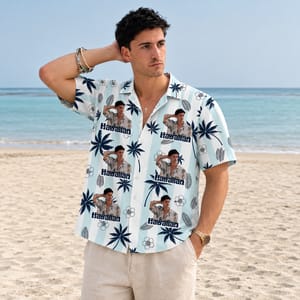 Palm Tree Beach Shirt - Custom Face Hawaiian Shirt, Personalized Photo Shirt