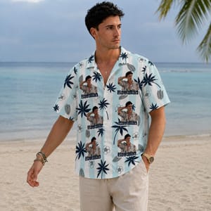 Palm Tree Beach Shirt - Custom Face Hawaiian Shirt, Personalized Photo Shirt