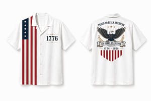 Vintage 250 Years American Flag Hawaiian Shirt, 1776 - 2026 Patriotic Eagle Shirt, USA Freedom AOP Hawaii Shirt / Adult